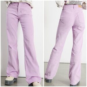 NWT PacSun Pastel Purple Corduroy High Waisted Bootcut Jeans - 22